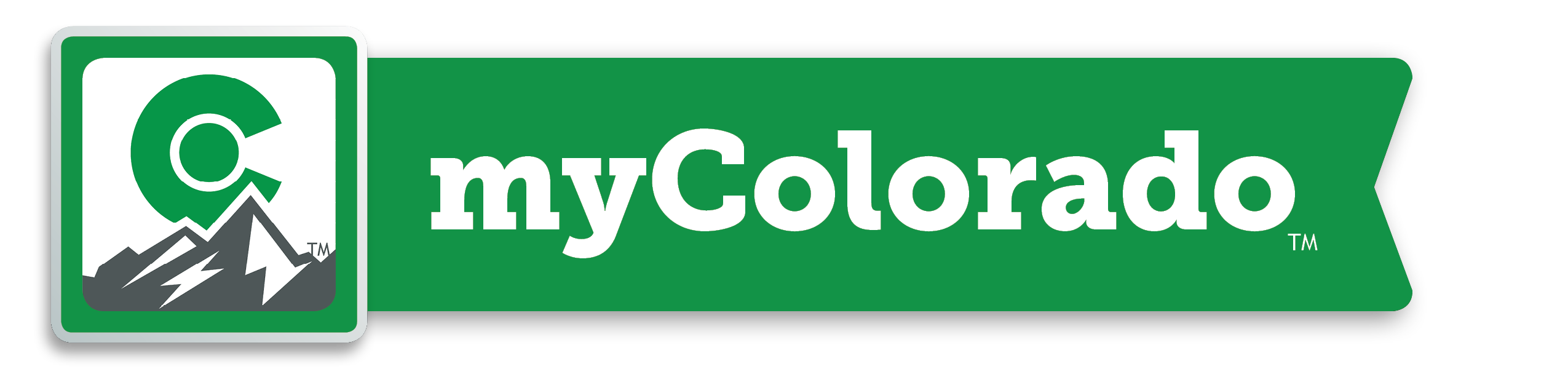 green logo with mountain for the myColorado application