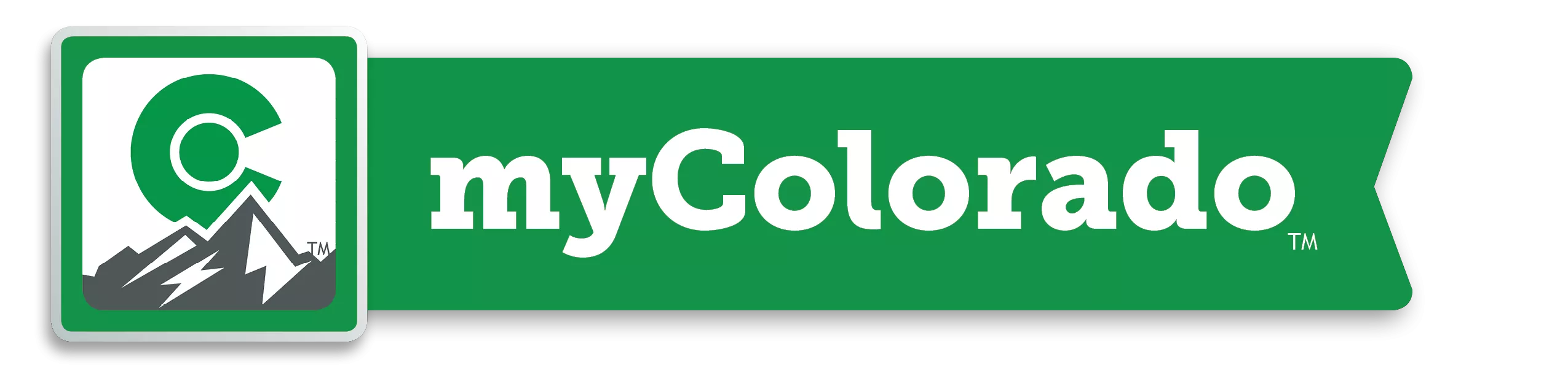 green logo with mountain for the myColorado application