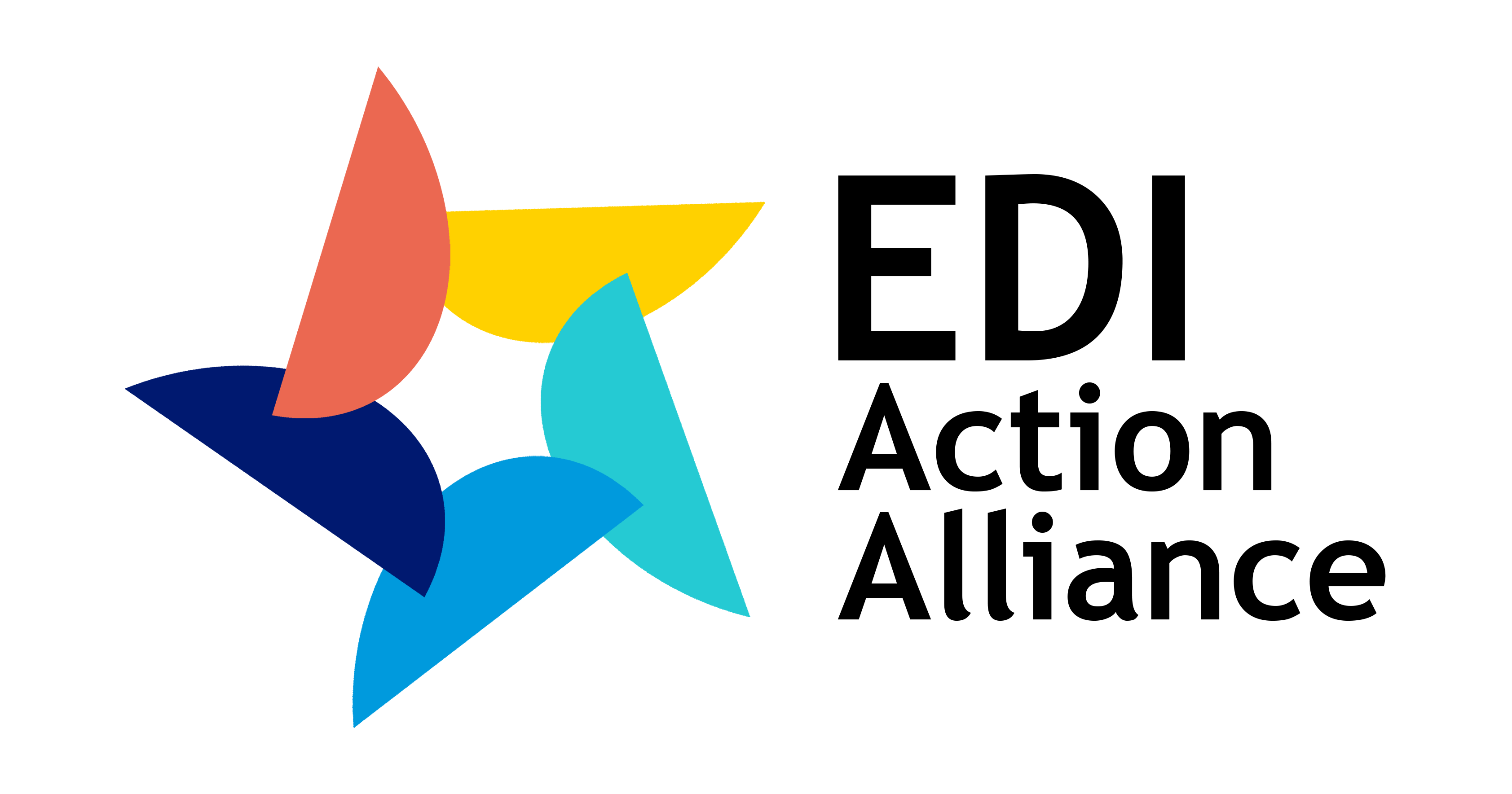 EDI Action Alliance logo with five overlapping, colorful shapes