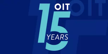 OIT 15 Years blue logo